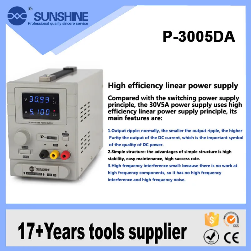 

Sunshine P-3005DA 30v 5a Dc Power Supply For Mobile Phone Tablet Notebook Test P-3005DA