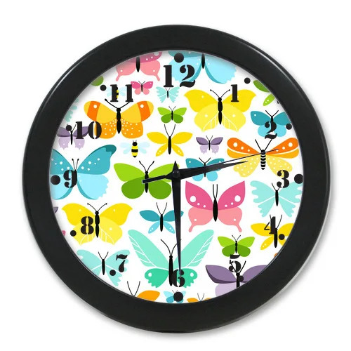High Quality Home Decoration Customized Colorful Butterfly Art Elegant Wall Clock | Дом и сад