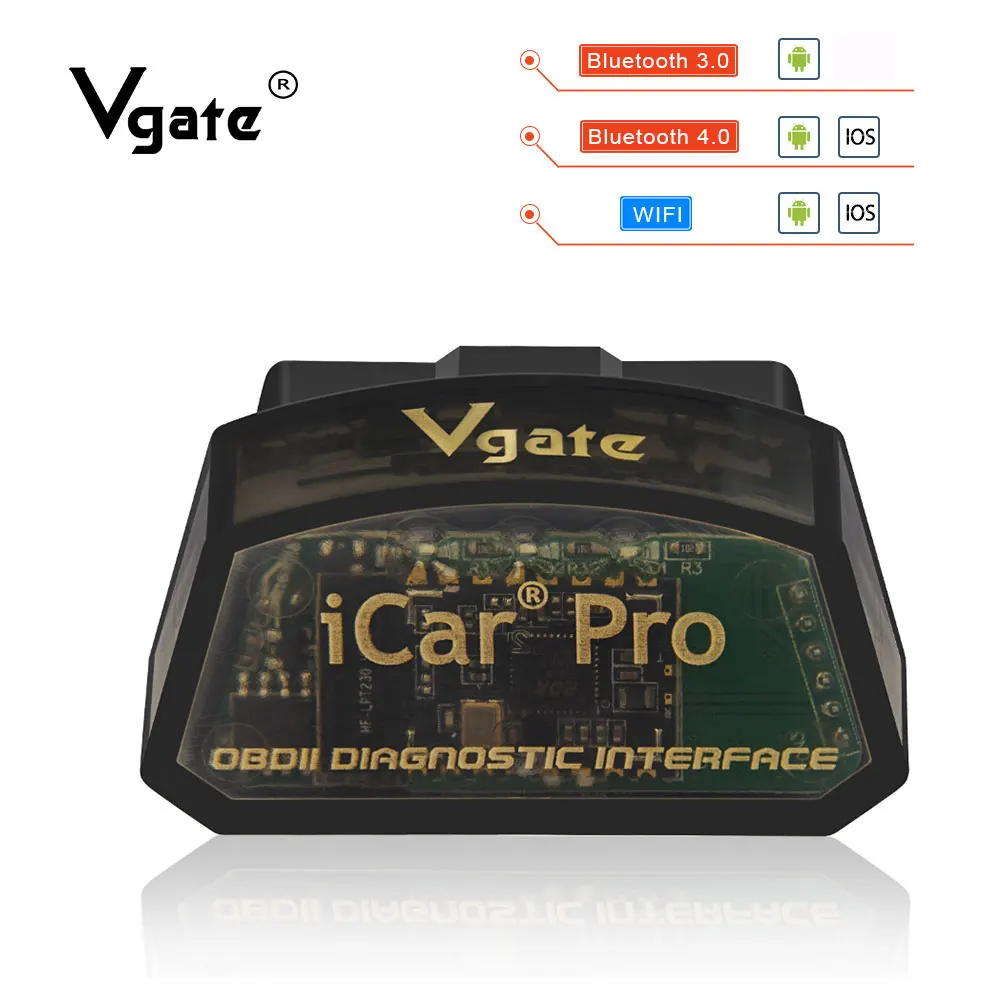 

Vgate iCar Pro ELM327 v2.1 Bluetooth 4.0/WIFI OBD2 Scanner MINI elm 327 V2.1 Diagnostic Tool For IOS/Android/PC Code Reader