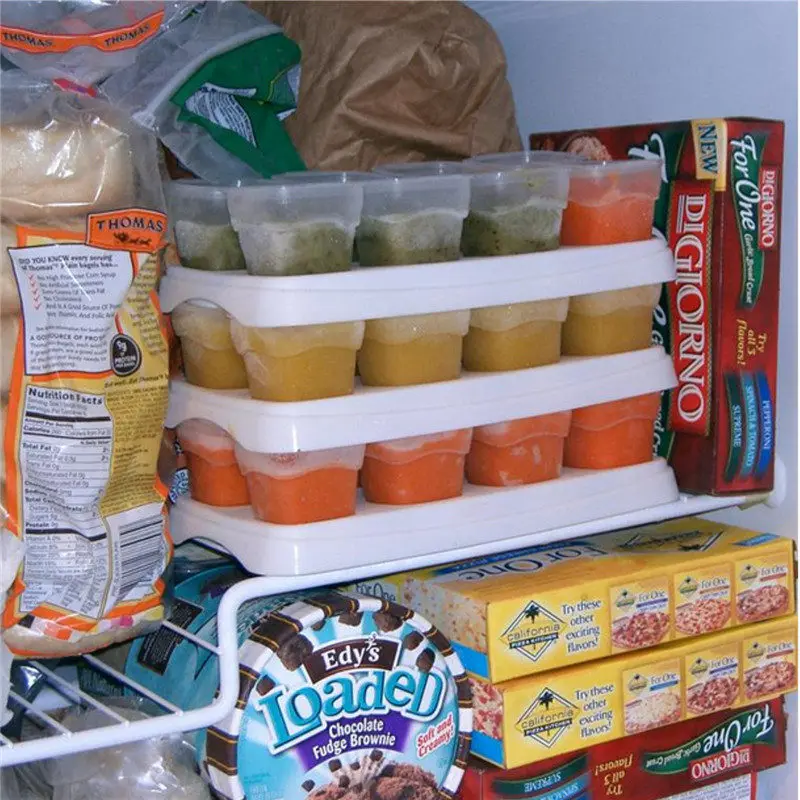 8x70 мл, детская коробка, контейнеры для хранения еды, кубики для заморозки, лоток для горшков, для хранения кашицы, риса, BPA бесплатно для детей