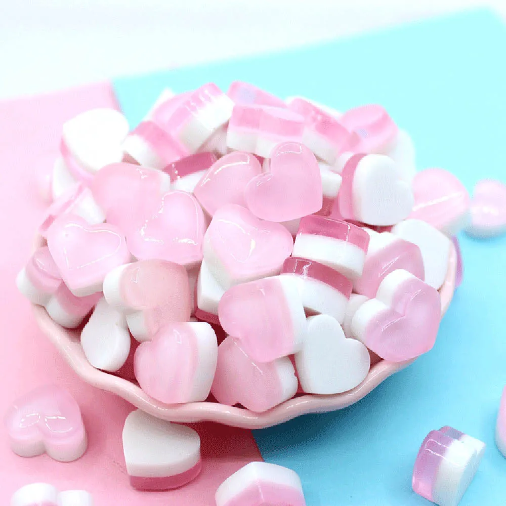 10 шт. милые слаймы DIY в форме сердца конфет аксессуары для чехла телефона