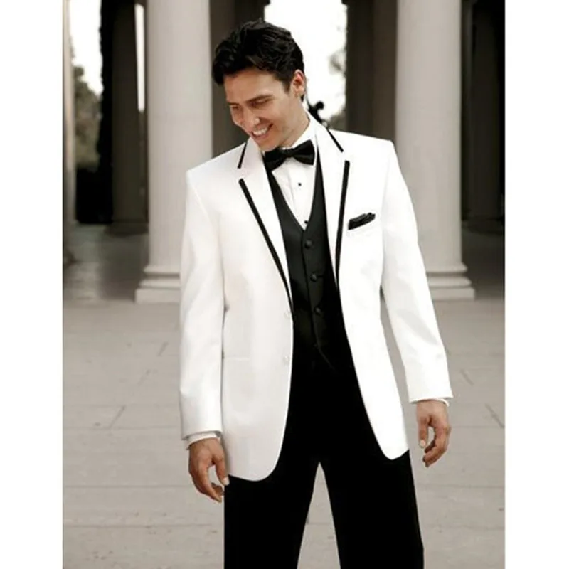 High quality men's suit three-piece suit (coat + pants + vest) men's business dress wedding groom dress support custom