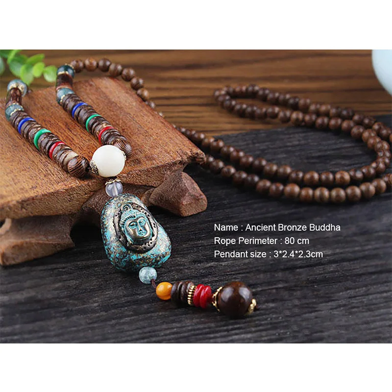 BOEYCJR 10 видов стилей PANGA-PANGA ожерелье из деревянных бусин ювелирные изделия ручной работы непальское этническое ожерелье для мужчин или женщин - Окраска металла: 4