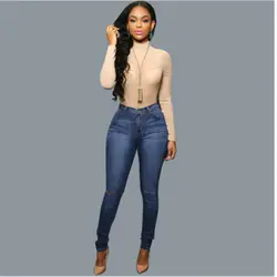 2017 Для женщин Джинсы для женщин новые теплые женские Повседневное эластичный пояс стрейч Джинсы для женщин плюс Размеры тонкие джинсовые