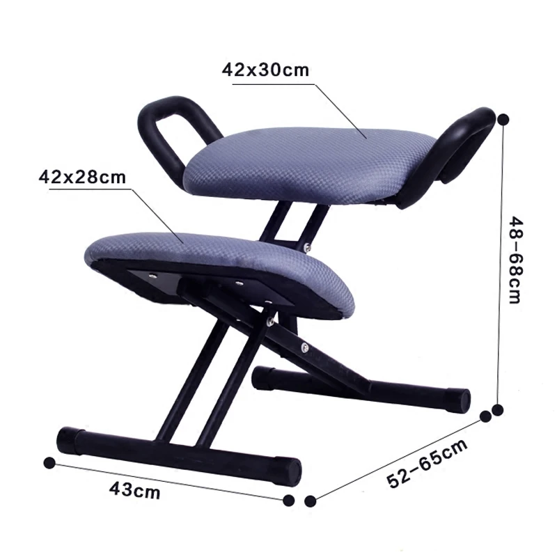 

Ergonomical Designed Kneeling Chair Stool W/Handle Height Adjust Office Knee Chair Ergonomic Correct Posture Chair Random Color