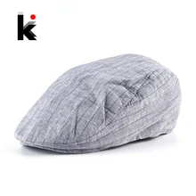 Мужские полосатые береты Кепка на открытом воздухе повседневная козырьки остроконечные шляпы для женщин весной и осенью кепка модная обувь на плоской подошве шапки мужские