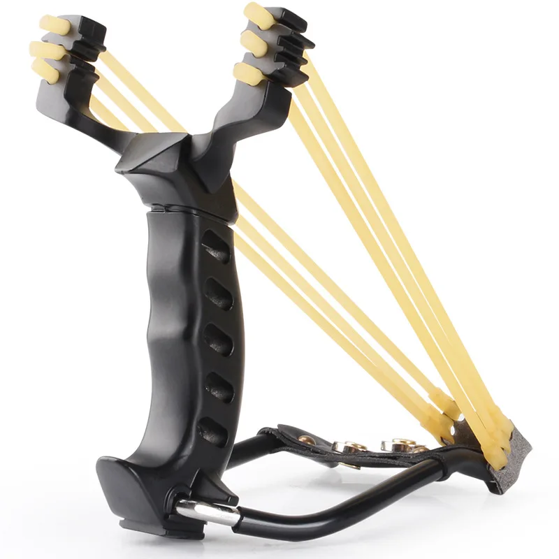 

Black Slingshot Sling Shot Aluminium Alloy Bow Catapult Game Hunting stainless steel slingshot fishing compound bow archery