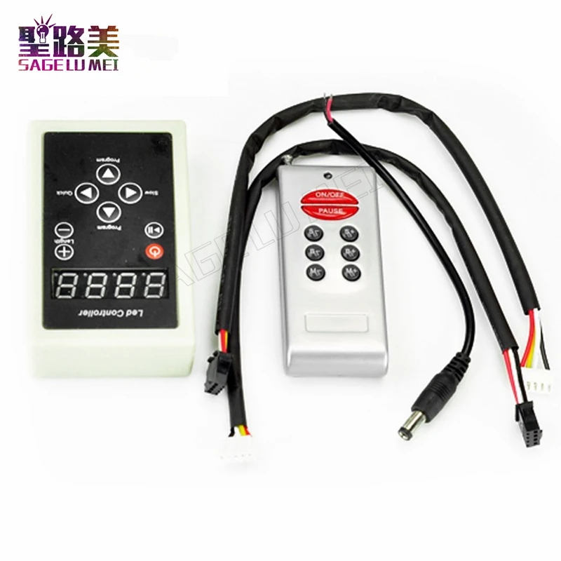

Free shipping DC12V 6803 RF Remote controller 133 Change Digital Dream Magic Color Chasing 6803 ic 5050 RGB Colorful LED Strip