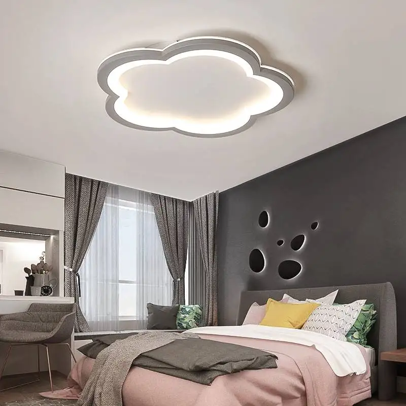 

Ultra thin Modern Led Ceiling Lights For Living Room Bedroom Flower Dimmable+RC 110V 220V Ceiling Lamp Fixtures for Kid room