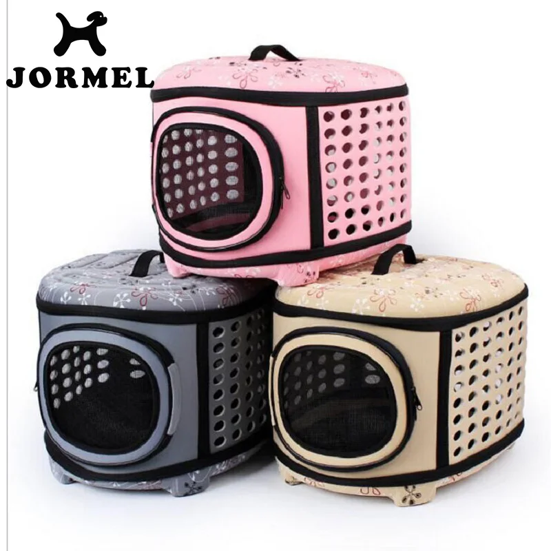 

JORMEL 2017 New Pet Carrying Travel Bag Cat Dog Backpack Portable Front Bag Mesh Back Gray Pink Small Pet High Quality