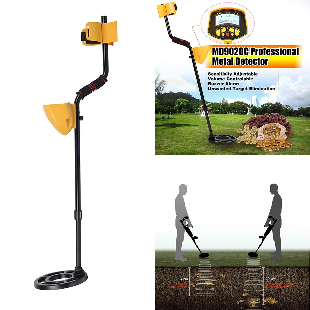 

Professional Metal Detector Gold Search Scanner Finder Handheld LCD Display Digger Treasure Hunter Deep UnderGround MD9020C