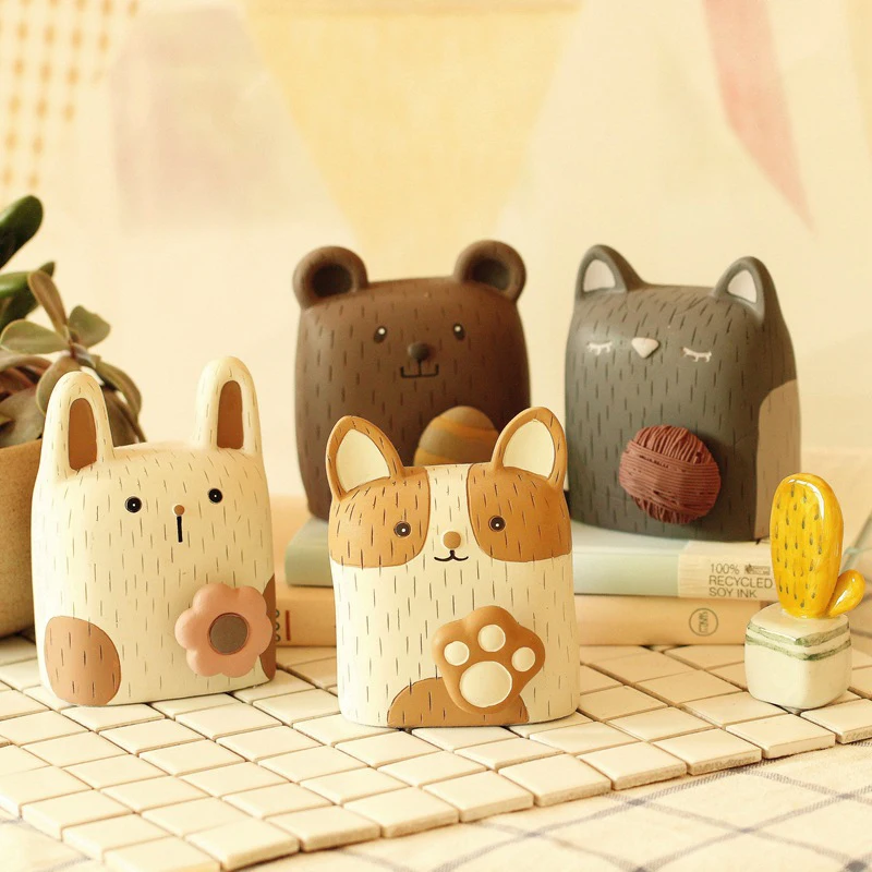 Шесть милых животных музыкальная шкатулка мультфильм милый коробка домашнее