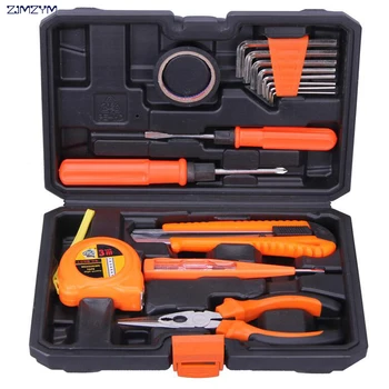 

15 in 1 household set Hardware Toolbox with screwdriver, pliers,Knife,tape measure,Electric pen for Home maintenance tool