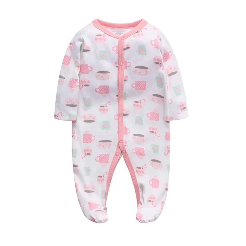 bamboo baby bodysuits	 Newborn Baby Boys Girls Sleepers Pajamas Babies Jumpsuits 1 PCS Infant Long Sleeve 0 3 6 9 12 Months Clothes Cotton baby suit Baby Rompers