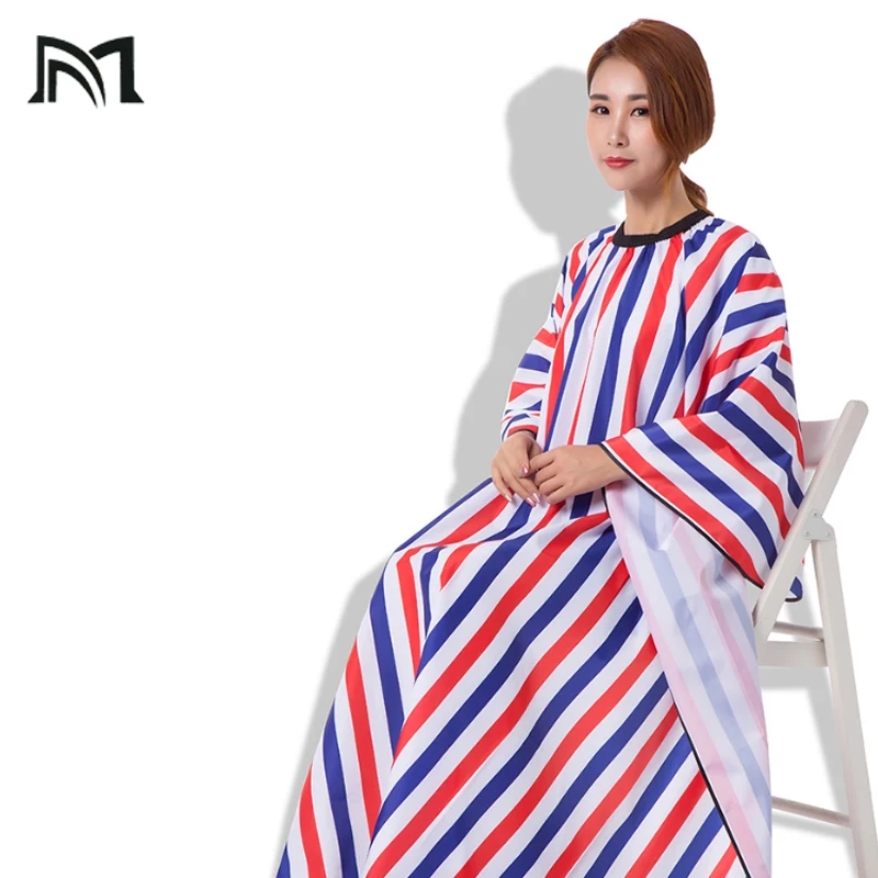 Drop-shopping Hairdresser Capes Salon Barber Cutting Hair Stripe Leisure Style Peri Cloth Waterproof Cloth Salon Barber Capes Drop-shopping Hairdresser Capes Salon Barber Cutting Hair Stripe Leisure Style Peri Cloth Waterproof Cloth Salon Barber Capes