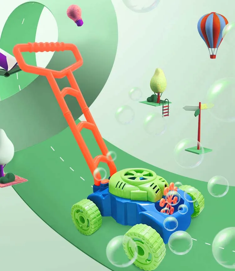 Электронная детская ручная воздушно-пузырчатая машина, газонокосилка, уличная игрушка, ходунки, игрушки для толкания для детей, летняя Подарочная игрушка для детей