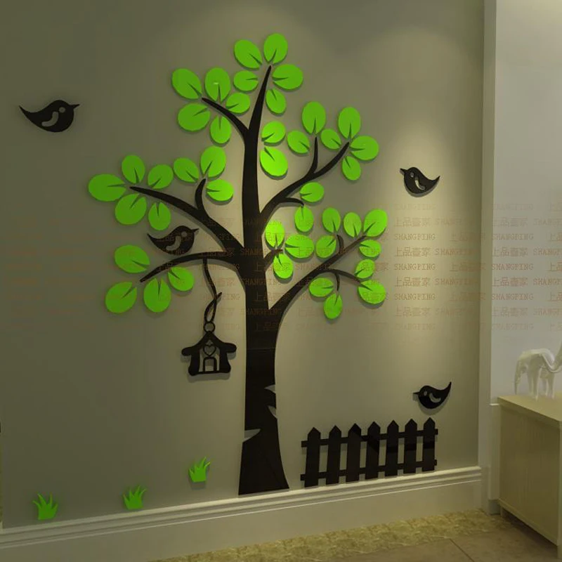 Baru Kedatangan 3d Kristal Akrilik Stiker Dinding Untuk Kamar Anak