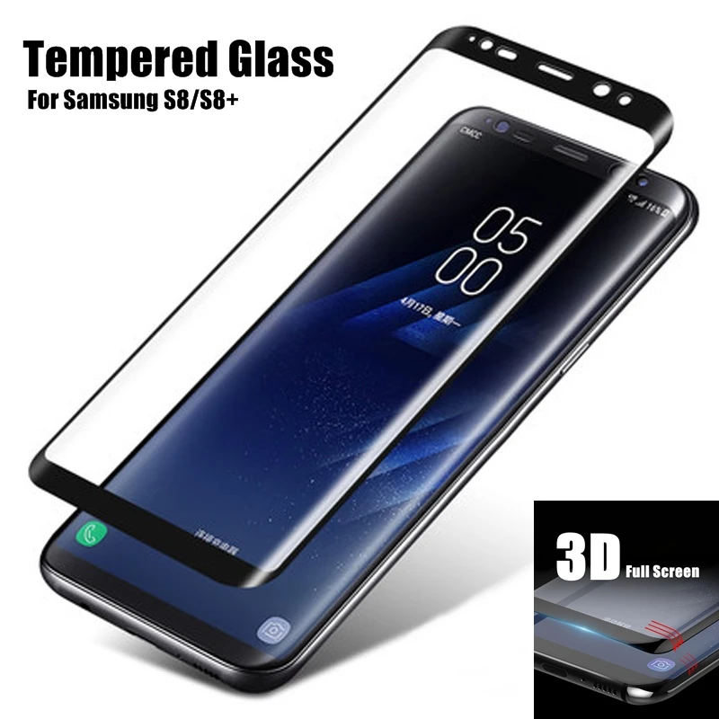 Samsung Galaxy S8 Plus Tempered Glass India 3D Curved Tempered Glass For Samsung Galaxy S8 Full Cover Screen