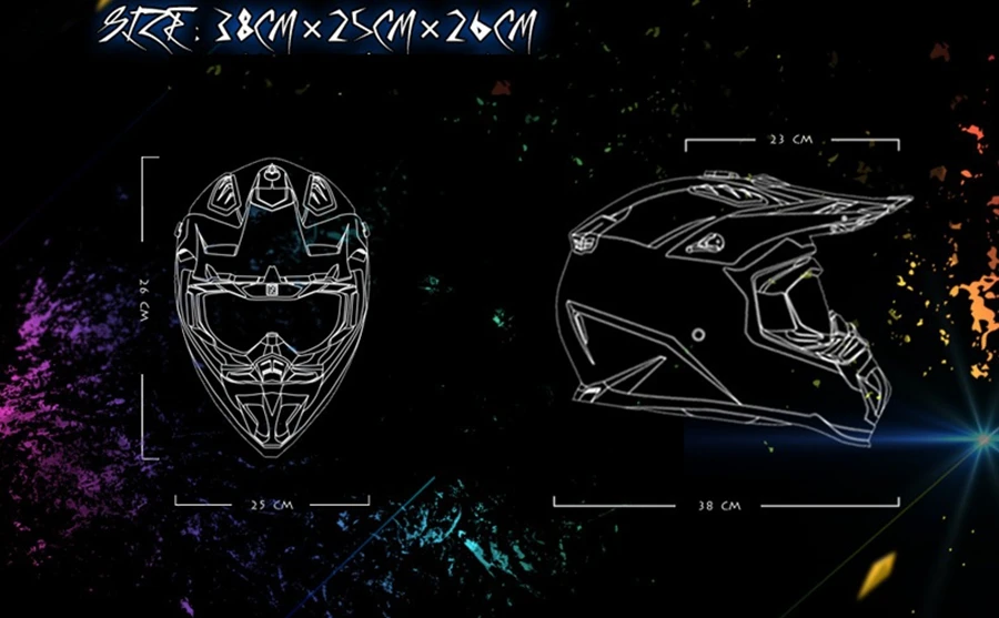 1 шт Полнолицевые точечные мотокроссы для мотоцикла ATV Шлемы capacete casco MX шлемы для внедорожных гонок мотоциклетный шлем