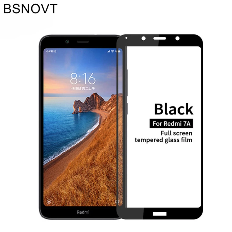 

For Xiaomi Redmi 7A Glass Phone Screen Protector Full Coverage Tempered Glass For Xiaomi Redmi 7A Glass For Redmi 7A Film BSNOVT