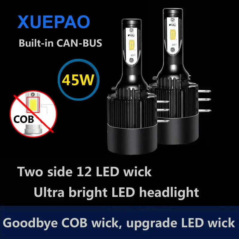 

2Pcs LED H15 canbus Headlight for Audi Mercedes VW Golf Easy Install Error Free High Beam Daytime Running Light DRL Head Lamp