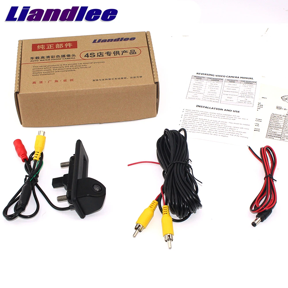 LiandLee Car Trunk Handle Rear View Reversing Parking Reverse Camera For Skoda Octavia MK2 1Z Facelift 2009~2013 (3)
