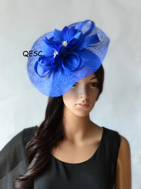 New Royal Blue Las Occasion Hats Sinamay Fascinator For New Royal Blue Las Occasion Hats Sinamay Fascinator For Melbourne Cup Ascot Races