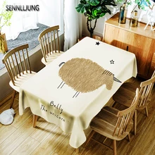 

SENNLLJUNG Waterproof Oilproof Table Cloth Tablecloth-for-table Dining Kitchen Table Cover Protector OILCLOTH FABRIC COVERING