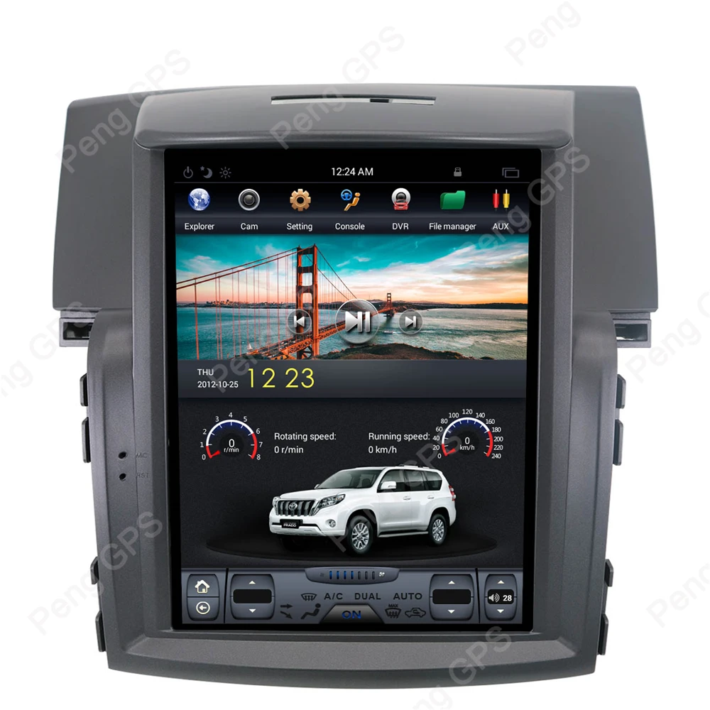 Clearance Tesla Style Android 7.1 Car Radio GPS Navigation DVD Player Headunit for Honda CRV 2012-2017 IPS 10.4 Inch Touch Screen Unit 1