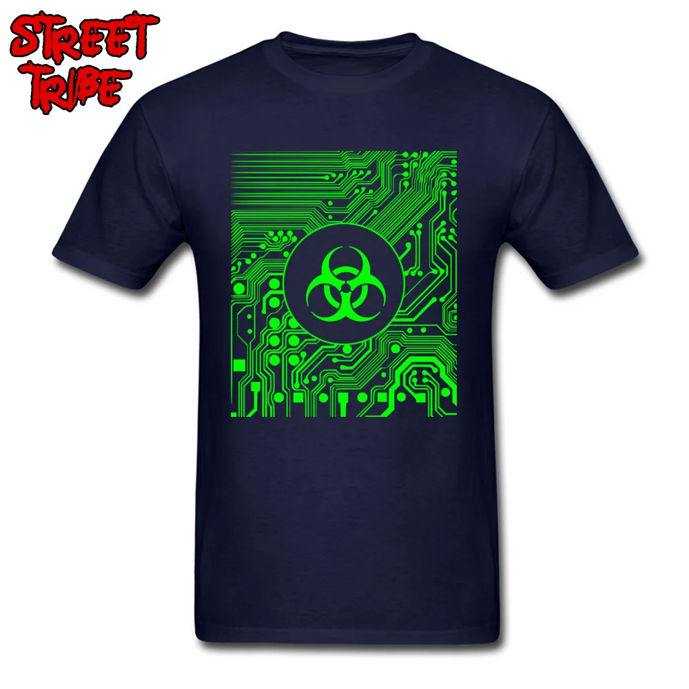 100% Cotton Men Short Sleeve comfortable T Shirt cosie Tops Shirts Slim Fit Group O-Neck Tees Drop Shipping Cyber goth   Biohazard Green navy