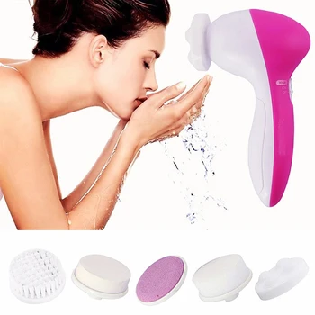 

5 IN 1 Electric Face Cleansing Brush Wash Face Cleaner Machine Spa Skin Care Massager Cleaning Facial Pore Mini Skin Beauty Tool
