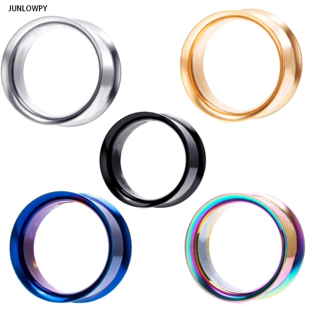 

JUNLOWPY Double Flared Stainless Steel Ear Gauges And Plugs Stretchers Kits Flesh Tunnels Expansion Body Piercing Jewelry 70pcs