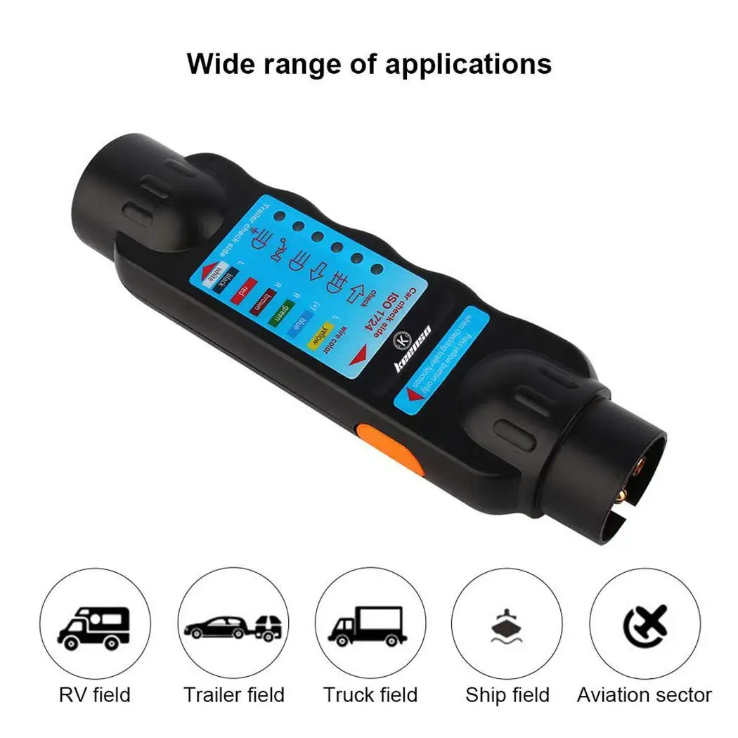 

12V Trailer Tester Tool Tester Plug Socket for test signal between tractor and tractor. Truck Vehicle Trailer