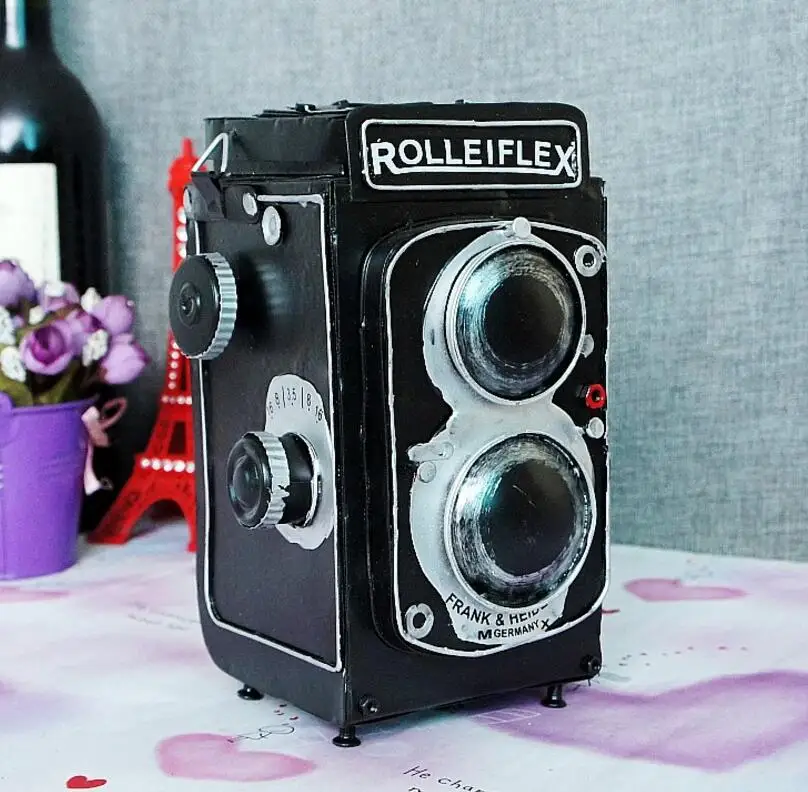 Винтажная Классическая античная камера rolleiflex ручная работа модель для дома