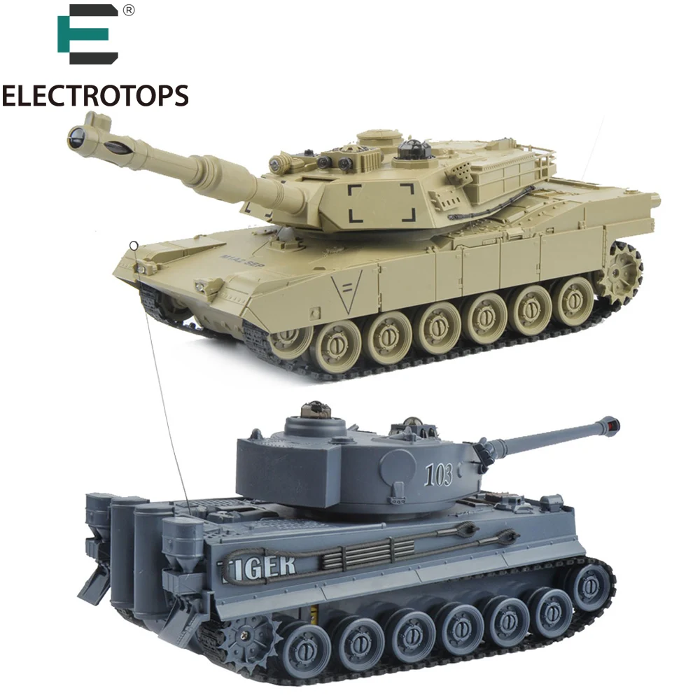 ET RC Танк 2 шт./компл. 27 мГц 40 9CH RTR GE Тигр 103 против США M1A2 пульт дистанционного