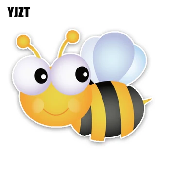 

YJZT 14.6CM10.1CM Fashion Lovely Hornets Colored PVC High Quality Car Sticker Graphic Decoration C1-5177