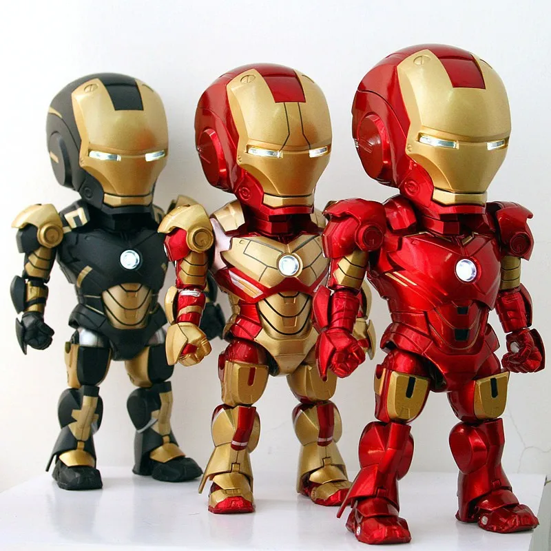 The Avengers Super Hero Marvel Iron Man 3 15cm Action Figures Collection Model Toys Voice