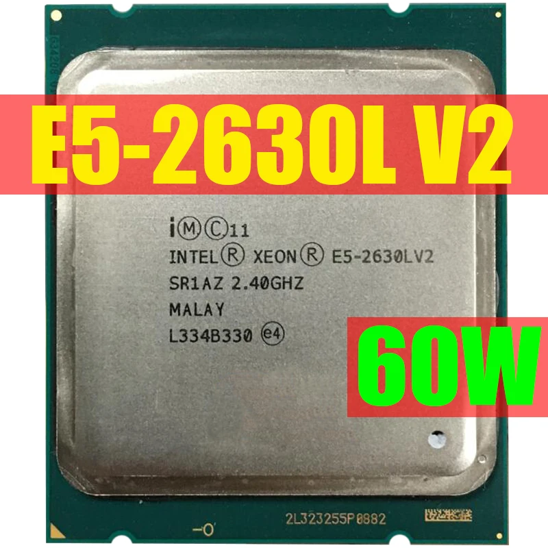 latest processor in laptop Intel Xeon Processor E5 2630L V2 CPU 2.4GHZ  LGA2011 Six Core Server processor e5-2630L V2 E5-2630LV2  100% normal work cpu for gaming pc