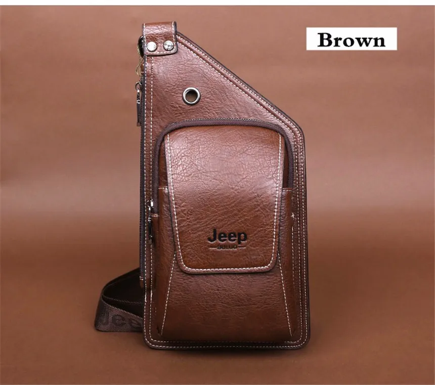 de alta qualidade couro crossbody saco peito