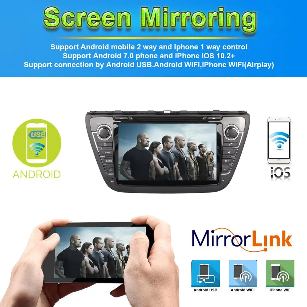 Flash Deal Android 9.0 System Car GPS DVD Player Head Unit for Suzuki SX4/S cross 2013-2019with Stereo Radio Navi Steering wheel multimedia 1