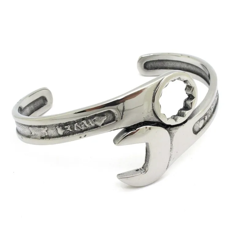 Wholesale-Lot-Fashion-Silver-Biker-Tools-Wrench-Bracelet-Bangle-Stainless-Steel-New-Fashion-Jewelry (2)