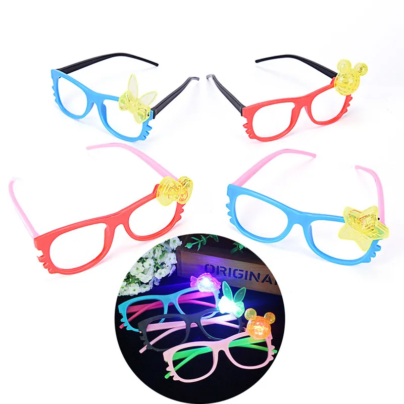 Gift Night Party Fancy Novely Shine Beach Sunglasses Holiday Party Favors Gifts Random Color Funny Glow Glasses
