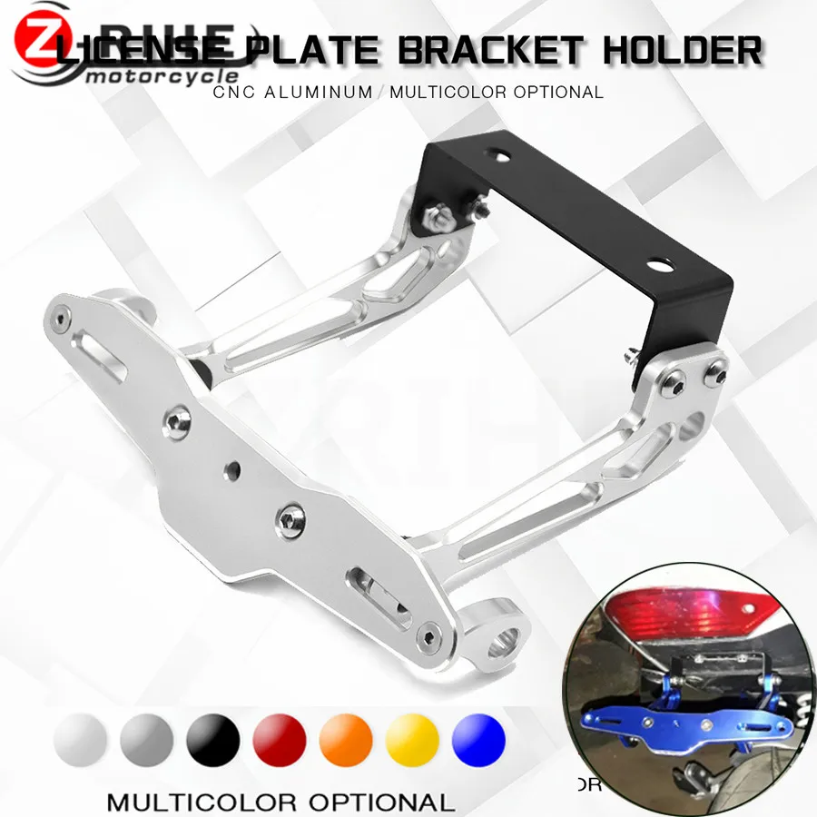 Motorcycle Accessories Universal Fender Eliminator License Plate Bracket Holder Ho Tidy Tail with Aluminium LED Light for Yamaha FZ09 FZ07 YZF R1 R3 R25 for Honda XADV Gold