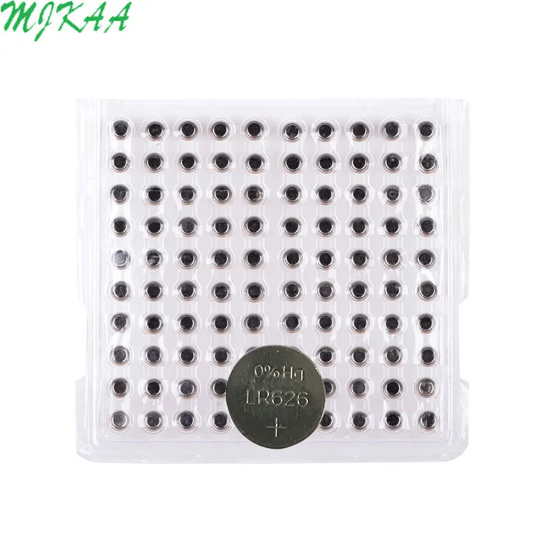 

Wholesale 100pcs AG4 377A 377 LR626 SR626SW SR66 LR66 button cell Watch Coin Battery