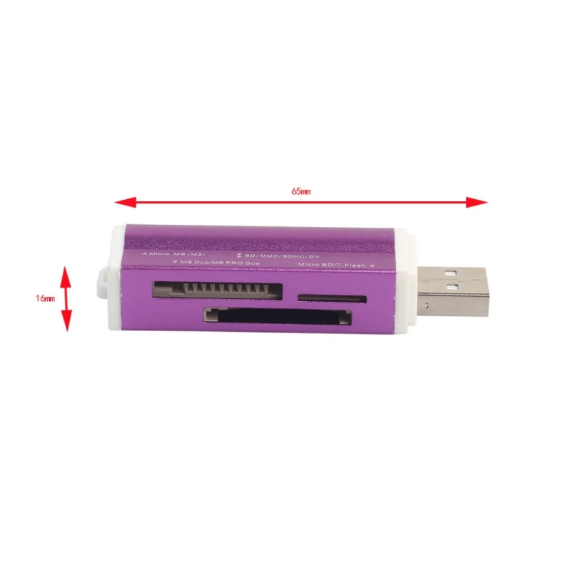 USB 2,0 все в 1 Multi чтения карт памяти для TF Micro SD MMC SDHC M2 Memory Stick MS Duo RS-MMC