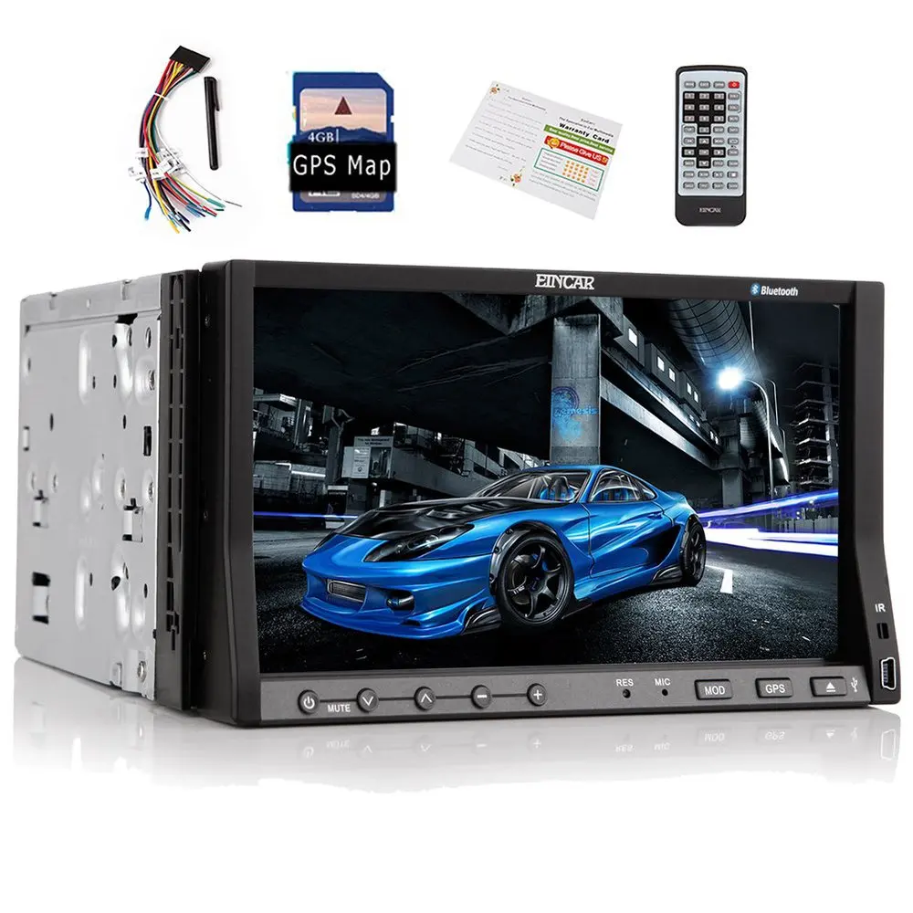 Double 2 Din In Dash 7'' car DVD CD player GPS Touch screen Car Stereo Radio auto Direct USB