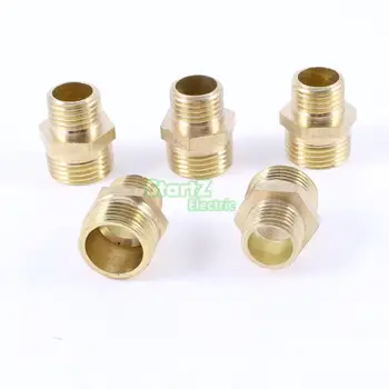 

Male to Male Thread 1/4"PT x 1/2"PT Brass Hex Nipple Quick Fittings 5 Pcs
