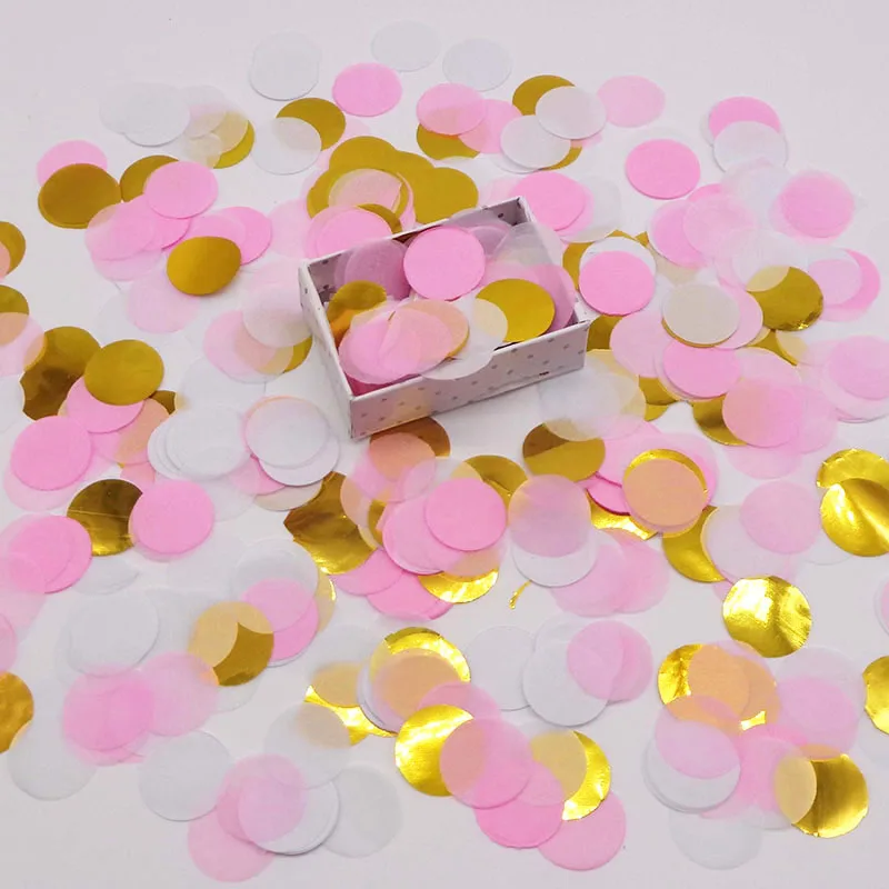 

10g/bag 2.5cm Round Tissue Paper Confetti Sprinkles Table Decoration Party Supplies Baby Shower Party Filling Balloons Confetti