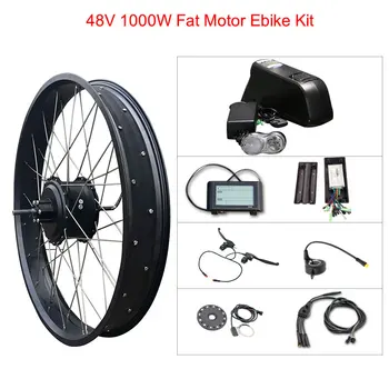 

Electric Bike Kit 1000w Fat tire Motor Wheel 48V 12A SAM/16A LG E Bike Kit Electric Bicycle Conversion Kit for Rear Hub Motor