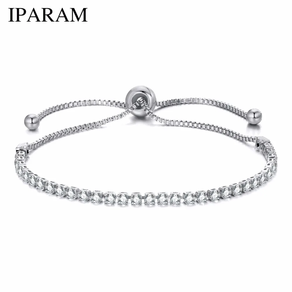 

IPARAM Fashion Women Rhinestone Cubic Zirconia Bracelet Fashion Adjustable Bangles Jewelry Nice Bracelet Gift Party Jewelry